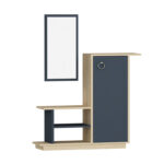 Έπιπλο εισόδου με καθρέπτη Ceel pakoworld χρώμα φυσικό-ανθρακί 80x29.5x90εκ