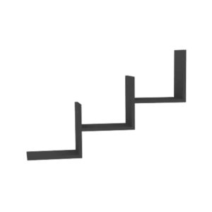 Ραφιέρα τοίχου Mauer pakoworld σε ανθρακί απόχρωση 90x19