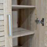 Παπουτσοθήκη-ντουλάπα SANTE pakoworld 21 ζεύγων χρώμα sonoma 60x37x183εκ - Image 4