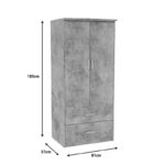 Φοιτητικό πακέτο επίπλων υπνοδωματίου OLYMPUS B pakoworld σετ 5τεμ σε antique ανθρακί απόχρωση - Image 8