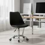 Καρέκλα γραφείου εργασίας Gaston II pakoworld PP-PU μαύρο - Image 2