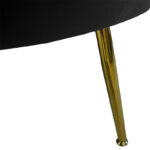 Καναπές 2θέσιος Daimon pakoworld βελούδο μαύρο 134x70x77εκ - Image 6