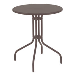 Τραπέζι Vergo pakoworld καφέ μέταλλο Φ60x70εκ