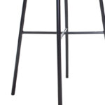 Τραπέζι Gaus pakoworld μέταλλο μαύρο-pe γκρι-γυαλί Φ70x74εκ - Image 4