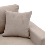 Γωνιακός καναπές-κρεβάτι αναστρέψιμος Lilian pakoworld ύφασμα μπεζ 225x148x81εκ - Image 8