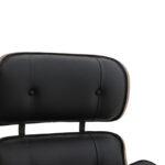 Πολυθρόνα relax Mirto pakoworld μασίφ ξύλο καρυδί -PU μαύρο 80x80x96.5εκ - Image 6