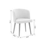 Καρέκλα Sirbet pakoworld ανθρακί μπουκλέ ύφασμα-μαύρο μέταλλο 55x45x80εκ - Image 8