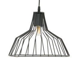 Φωτιστικό οροφής Derbea pakoworld Ε27 μέταλλο μαύρο Φ25x70εκ