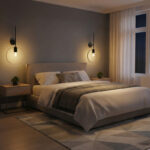 Φωτιστικό τοίχου-απλίκα Bendia pakoworld Ε27 μέταλλο μαύρο-χρυσό 25x15x52εκ - Image 2