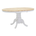 Tραπεζαρία Lars-York pakoworld σετ 5τμχ επεκτεινόμενη ξύλο λευκό-φυσικό Φ100(+38)x100x75εκ - Image 6