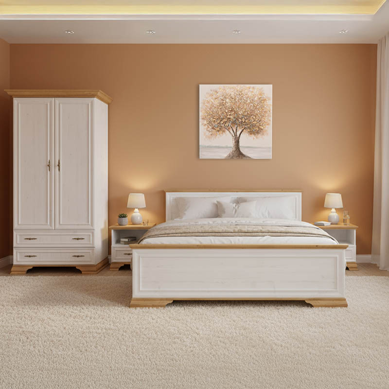 200-000534 Φοιτητικό πακέτο επίπλων υπνοδωματίου Dreams 1 pakoworld σετ 4 τμχ