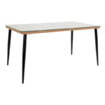 Τραπεζαρία Naoki A pakoworld σετ 5 τμχ rattan φυσικό-μαύρο μέταλλο-γυαλί 160x90x78εκ - Image 6