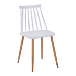 Τραπεζαρία Aurora-Balou pakoworld σετ 5τεμ pp-mdf λευκό Φ100x73εκ - Image 2