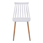 Τραπεζαρία Aurora-Balou pakoworld σετ 5τεμ pp-mdf λευκό Φ100x73εκ - Image 4