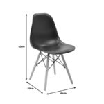 Τραπεζαρία Julita pakoworld σετ 3τεμ MDF μαύρο-ξύλο οξιάς σε φυσική απόχρωση Φ60x73εκ - Image 8