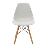 Τραπεζαρία Julita σετ 5τεμ pakoworld MDF και ξύλο οξιάς σε λευκή-φυσική απόχρωση Φ80x73εκ - Image 4