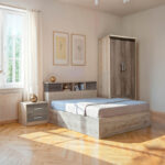 Φοιτητικό πακέτο επίπλων κρεβατοκάμαρας Cloud pakoworld σετ 3τεμ