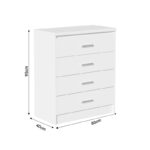 Σετ Κρεβατοκάμαρας Olympus White με Κρεβάτι 140x200εκ Σετ 4τεμ - Image 6