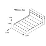 Σετ Κρεβατοκάμαρας Olympus White με Κρεβάτι 140x200εκ Σετ 2τεμ - Image 4