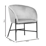 Πολυθρόνα Julia pakoworld βελούδο ροζ 61x57x74εκ - Image 7