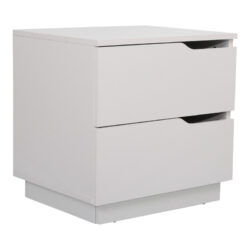 Κομοδίνο Verena pakoworld σε λευκή απόχρωση 48x40x48εκ