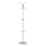 Καλόγερος ρούχων Nicolo pakoworld μέταλλο λευκό Φ37x175εκ