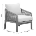 Σαλόνι κήπου Malibu pakoworld μασίφ ξύλο ακακίας-ύφασμα μπεζ - Image 5