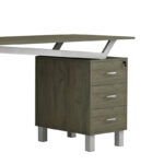 Γραφείο εργασίας με συρτάρια Prosper pakoworld μελαμίνης φυσικό-λευκό 140x60x76εκ - Image 6