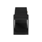 Έπιπλο τηλεόρασης Standi pakoworld σε μαύρο-μαύρο μαρμάρου απόχρωση 120x25x36.8εκ - Image 5