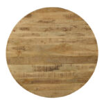 Τραπέζι Royalty pakoworld μασίφ ξύλο mango 4εκ καρυδί-πόδι μαύρο Φ150x77εκ - Image 4