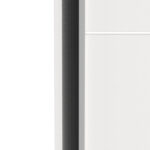 Ντουλάπα ρούχων Kawen pakoworld δίφυλλη με συρόμενες πόρτες λευκό 116.5x60x203εκ - Image 5