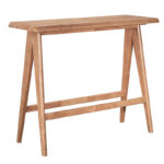 Τραπεζαρία μπαρ Winslow pakoworld σετ 5τεμ ξύλο rubberwood ανοιχτό καρυδί 120x45x100εκ - Image 2