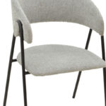 Καρέκλα Rachele pakoworld γκρι ύφασμα-πόδι μαύρο μέταλλο 52x53x83εκ - Image 5