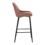 Σκαμπό μπαρ Deppy pakoworld σάπιο μήλο βελούδο-μαύρο μέταλλο 43x54x102εκ - Image 3