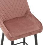 Σκαμπό μπαρ Deppy pakoworld σάπιο μήλο βελούδο-μαύρο μέταλλο 43x54x102εκ - Image 7