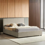 Κρεβάτι διπλό Bedka pakoworld ύφασμα γκρι με αποθηκευτικο χώρο160x200εκ - Image 2