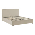 Κρεβάτι διπλό Bedka pakoworld ύφασμα γκρι με αποθηκευτικο χώρο160x200εκ - Image 3