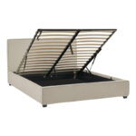 Κρεβάτι διπλό Bedka pakoworld ύφασμα γκρι με αποθηκευτικο χώρο160x200εκ - Image 4