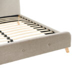 Κρεβάτι διπλό Restel pakoworld ύφασμα γκρι-μπεζ 160x200εκ - Image 5