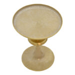 Βοηθητικό τραπέζι Trego I Inart χρυσό-λευκό μέταλλο Φ33x42εκ - Image 3