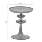 Βοηθητικό τραπέζι Trego I Inart χρυσό-λευκό μέταλλο Φ33x42εκ - Image 6