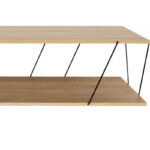 Tραπέζι σαλονιού Tars pakoworld οακ-μαύρο 120x48x30εκ - Image 4