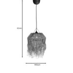 Φωτιστικό οροφής Bowler Inart ψάθινο φυσικό Φ36x62εκ - Image 4