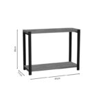 Επιτραπέζια ραφιέρα Lerf pakoworld oak μελαμίνης-μαύρο μέταλλο 48x17x40εκ - Image 3