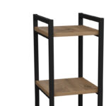 Επιδαπέδια ραφιέρα Harvey pakoworld μαύρο μέταλλο και μελαμίνη σε φυσική απόχρωση 33x28x70εκ - Image 4