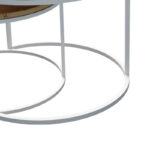 Τραπέζια σαλονιού Solme pakoworld σετ 2τεμ λευκό μέταλλο και μελαμίνη σε φυσική απόχρωση - Image 4