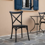 Καρέκλα Crossie pakoworld στοιβαζόμενη pp σε ανθρακί απόχρωση 38x46.5x82εκ - Image 2