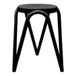 Σκαμπό Serzona pakoworld pp σε μαύρη απόχρωση Φ27x45.5εκ