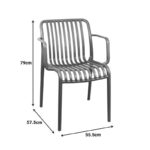 Πολυθρόνα Zoi pakoworld pp σε λευκή απόχρωση 55.5x57.5x79εκ - Image 5