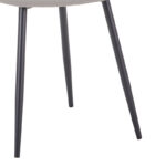 Καρέκλα Bella pakoworld ανοιχτό γκρι ύφασμα-πόδι μαύρο μέταλλο 43x52x88εκ - Image 6